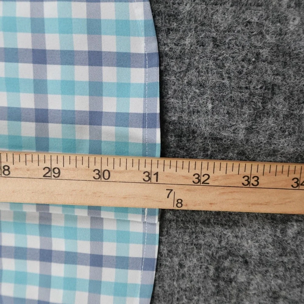 Mizzen+Main Shirt Mens Medium Plaid Leeward Trim Fit Button Down Summer Casual‎ - Picture 7 of 9